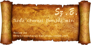 Széchenyi Benjámin névjegykártya