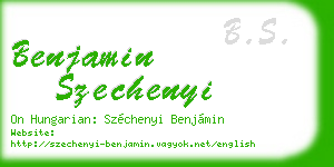 benjamin szechenyi business card